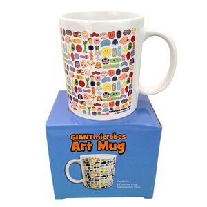 GIANTmicrobes Art Mug Coffee Cup Colorful Science Microorganism Virus 11oz. New